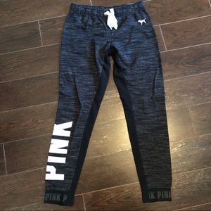 PINK Sweatpants with Logo on Leg